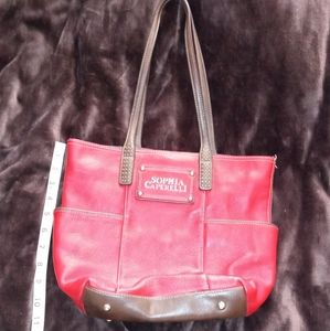 Red SOPHIA CAPERELLI LEATHER BAG